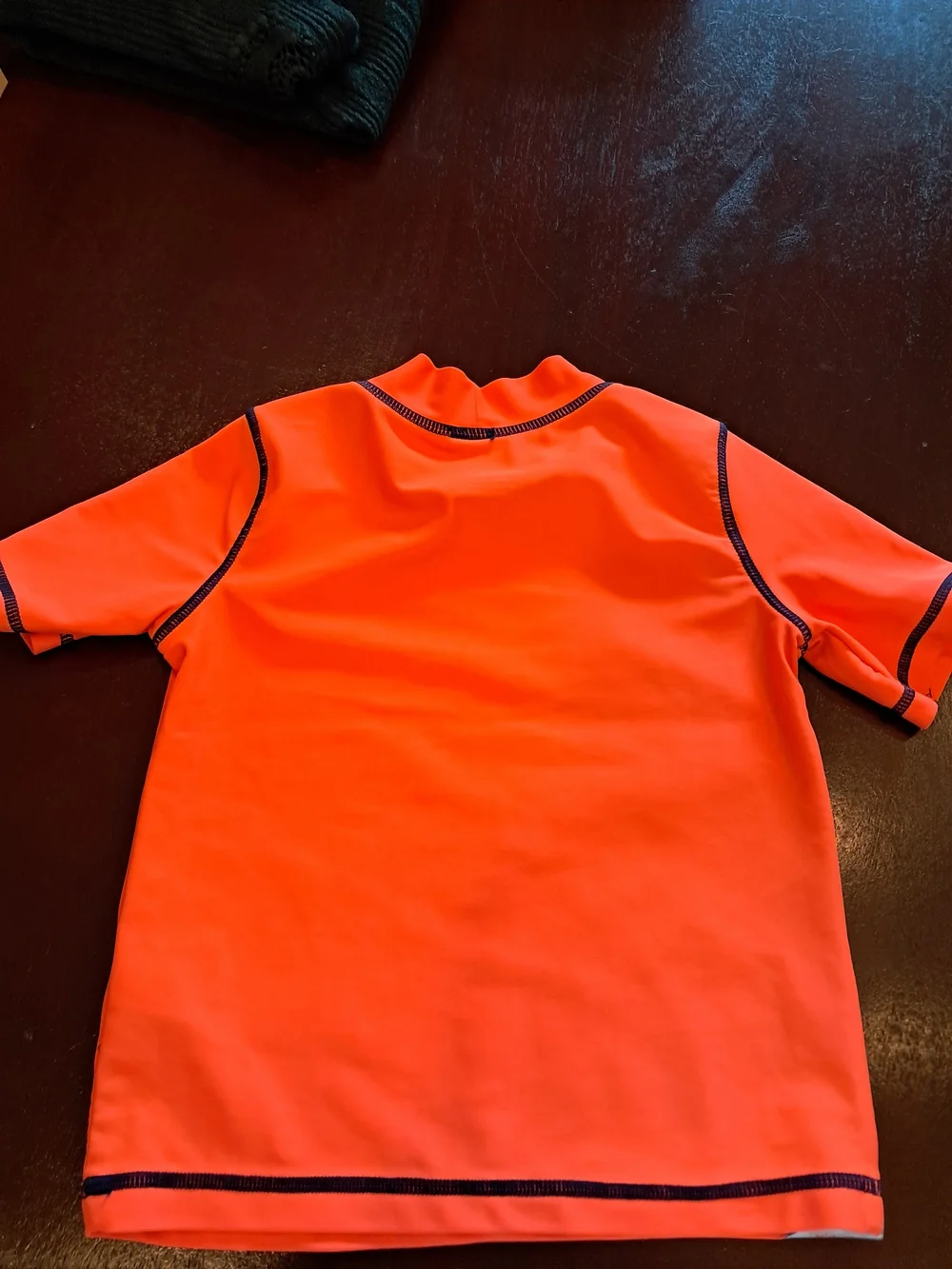 Carter's Orange Kids Rashguard Swim Shirt with Dino Jet-Ski Graphic